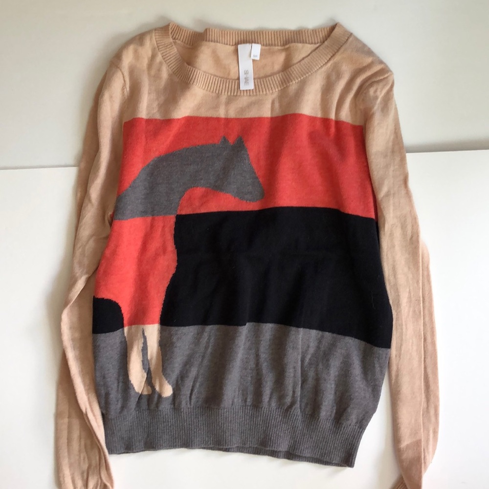 Horse cotton and cashmere sweater
